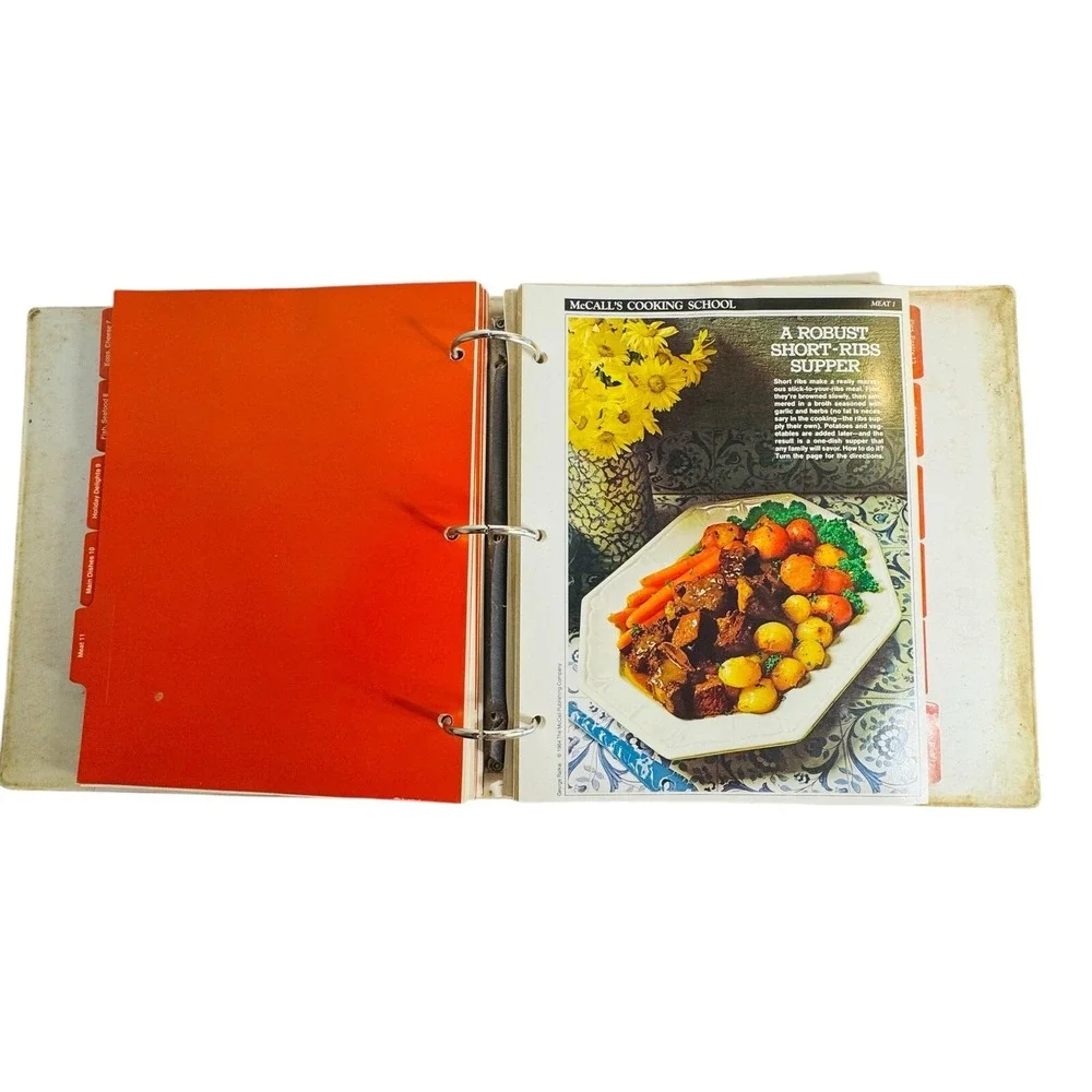 McCall's Cooking School Cookbook‎ Recipes 3 Ring Binder 1986 Color Illustrations